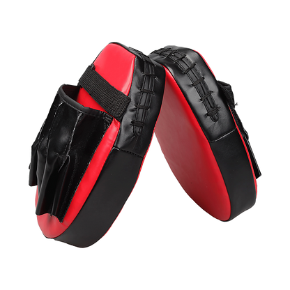 2 X Thai Boxing Punch Focus Gloves Kit Training Red & Black