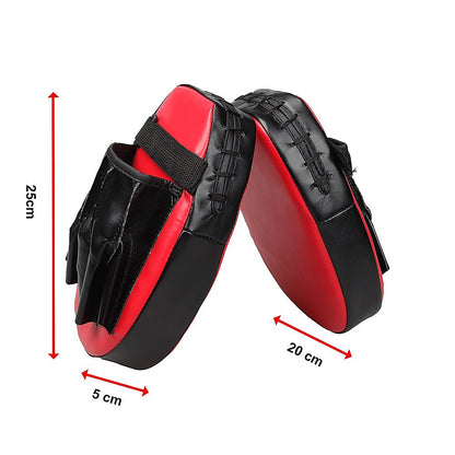 2 X Thai Boxing Punch Focus Gloves Kit Training Red & Black