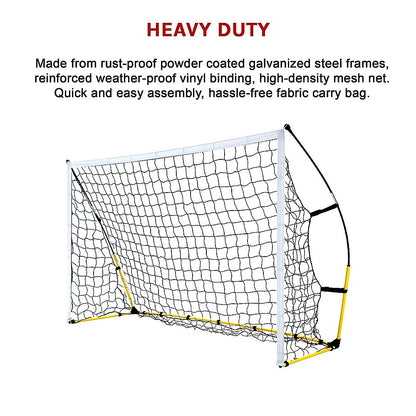 8' X 5' Soccer Football Goal Foot Portable Net Quick Set Up