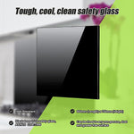 Toughened 60Cm X 75Cm Black Glass Kitchen Splashback