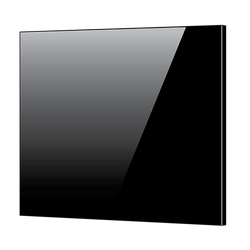 Toughened 90Cm X 70Cm Black Glass Kitchen Splashback