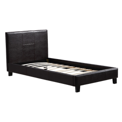 Single Pu Leather Bed Frame Brown