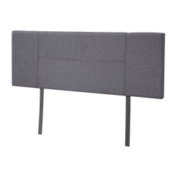 Linen Fabric Double Bed Headboard Bedhead - Grey