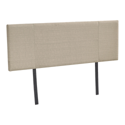 Linen Fabric Double Bed Headboard Bedhead - Beige