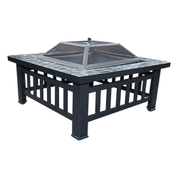 18" Square Metal Fire Pit Outdoor Heater