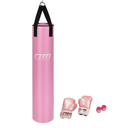 70Lb Red Heavy Bag Kit Punching Boxing Bag Gloves Hand Wraps