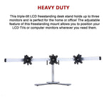 Triple Tilt LCD Monitor Mount Freestanding Desktop Stand