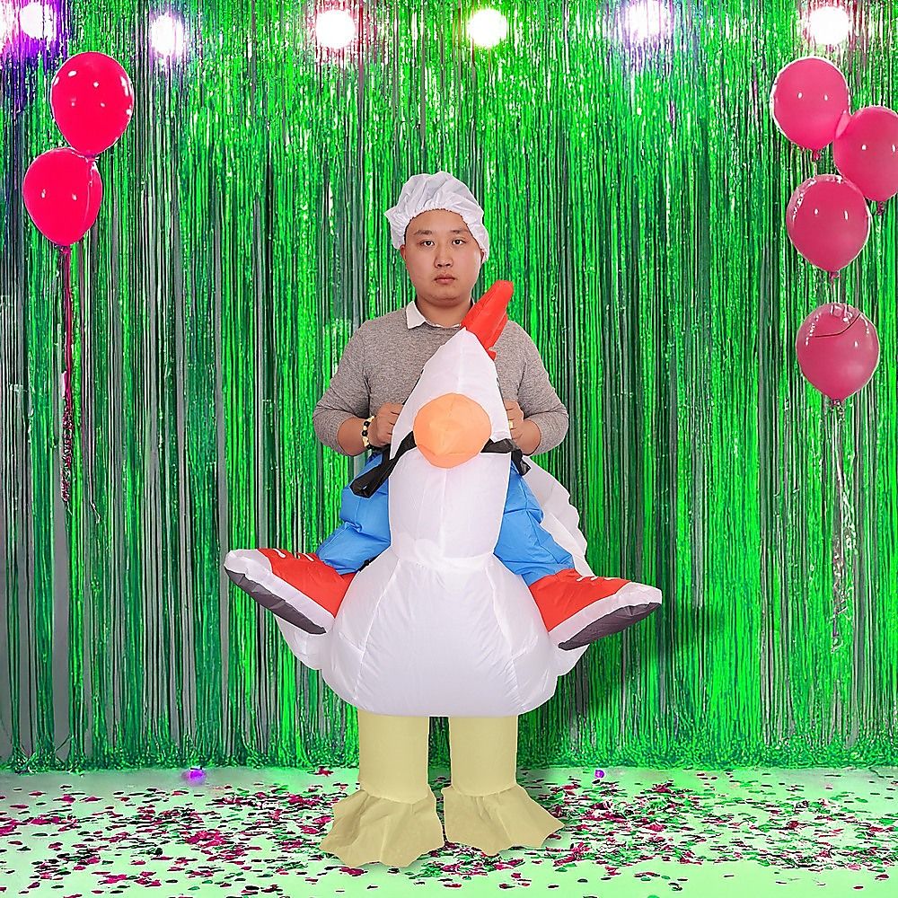 Chicken Fancy Dress Inflatable Suit - Fan Operated Costume