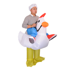 Chicken Fancy Dress Inflatable Suit - Fan Operated Costume