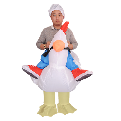 Chicken Fancy Dress Inflatable Suit - Fan Operated Costume