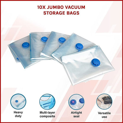 10X Jumbo Vacuum Storage Bags