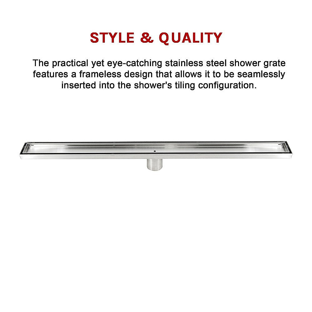 800Mm Tile Insert Shower Bathroom Stainless Steel Grate Drain