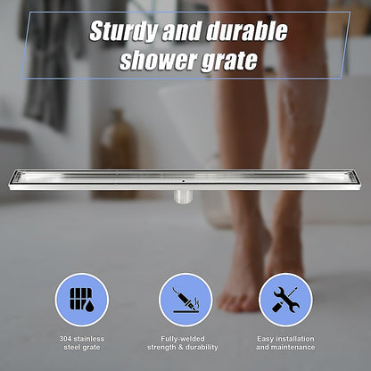 800Mm Tile Insert Shower Bathroom Stainless Steel Grate Drain