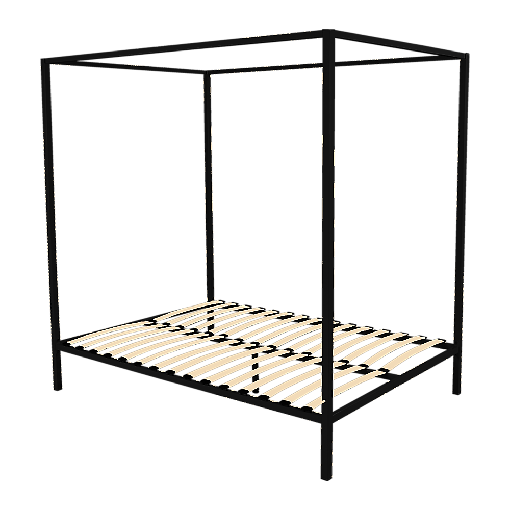 4 Four Poster Queen Metal Bed Frame