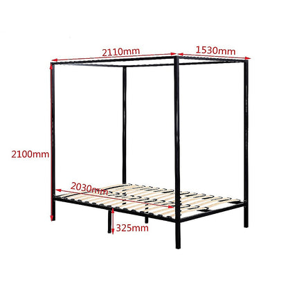 4 Four Poster Queen Metal Bed Frame