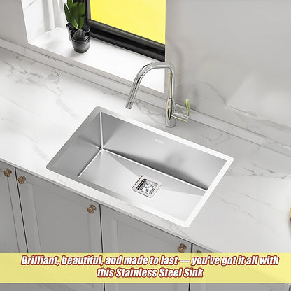 810X505Mm Stainless Steel Kitchen Sink With Square Waste