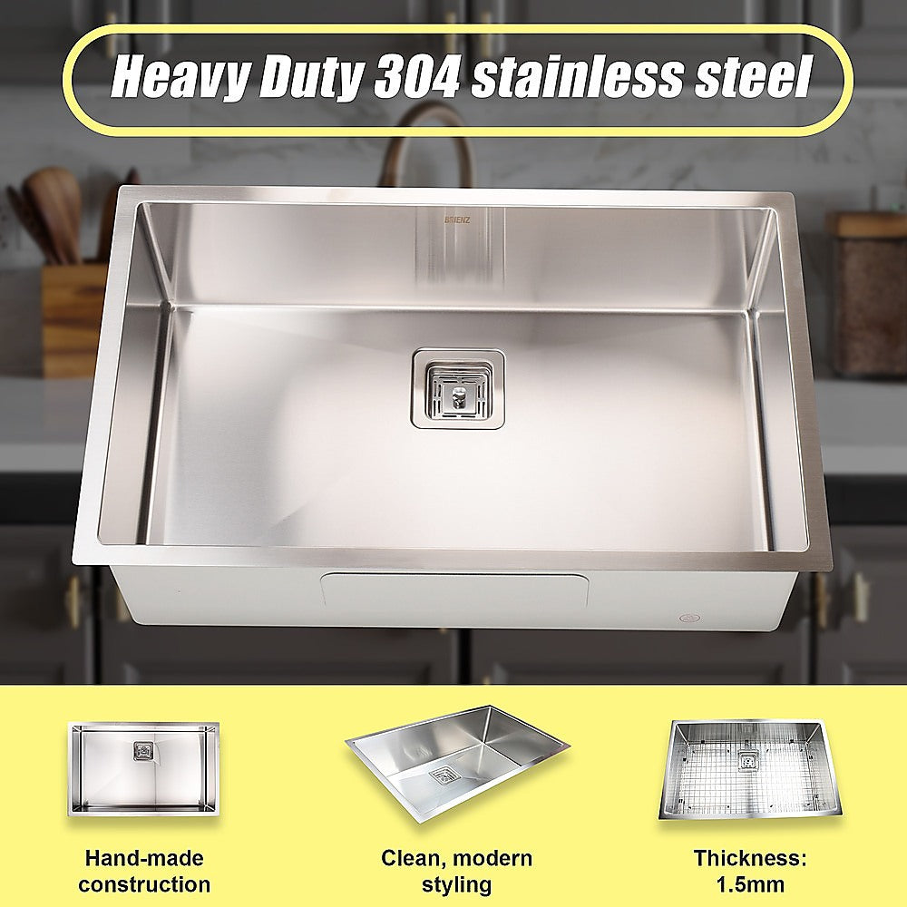 810X505Mm Stainless Steel Kitchen Sink With Square Waste