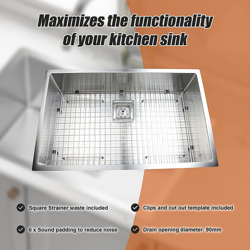 810X505Mm Stainless Steel Kitchen Sink With Square Waste