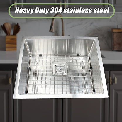 550X455Mm Stainless Steel Kitchen Sink With Square Waste