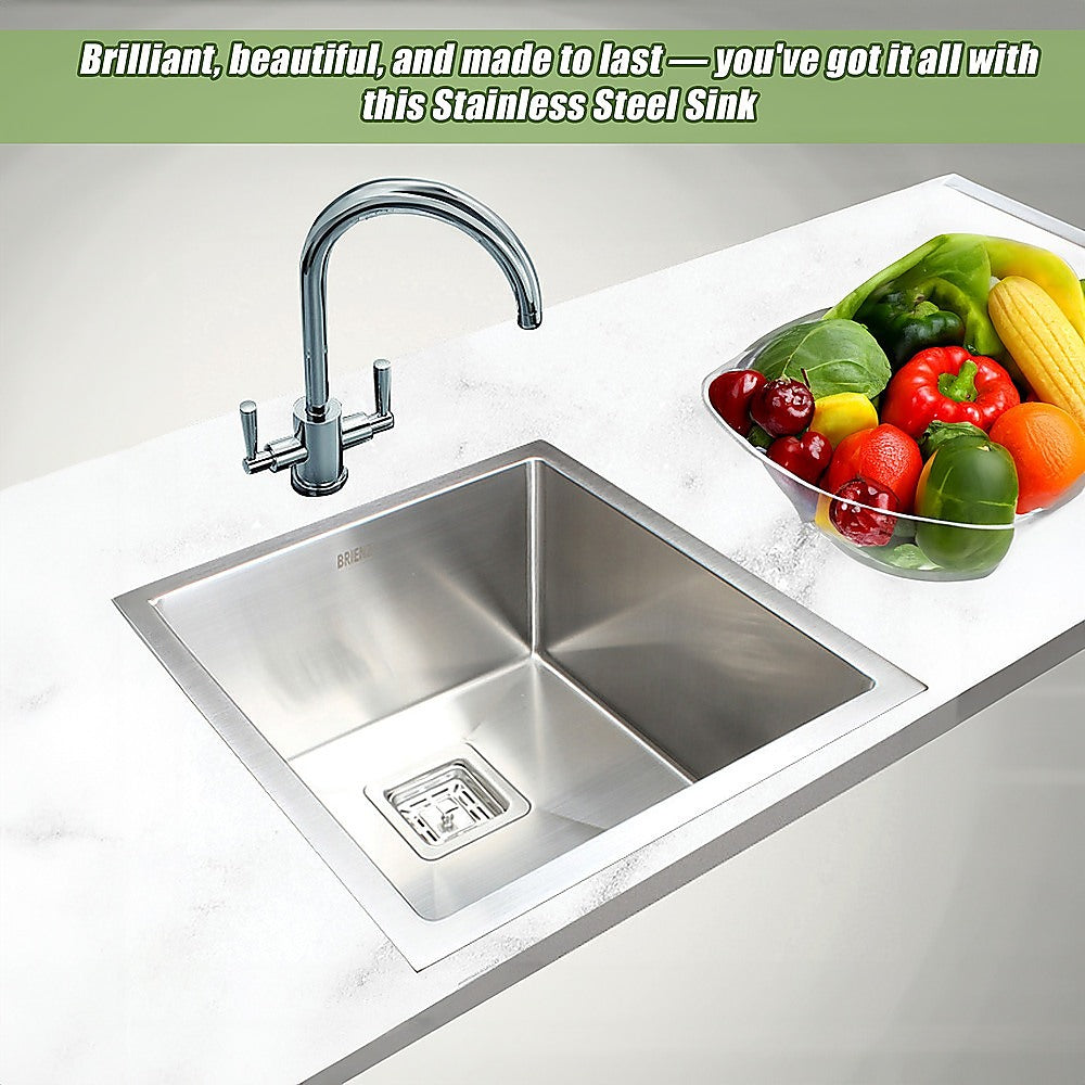 430X455Mm Stainless Steel Kitchen Sink With Square Waste