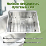 430x455mm Handmade 1.5mm Stainless Steel Undermount / Topmount Kitchen Sink with Square Waste