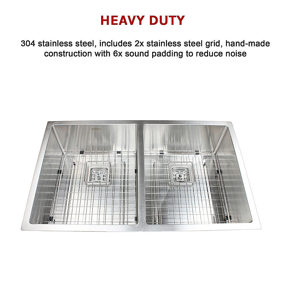 835X505Mm Stainless Steel Kitchen Sink With Square Waste