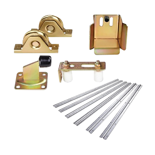 Sliding Gate Hardware Accessories Kit - 6M Track, Wheels