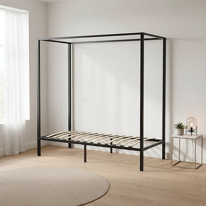 4 Four Poster Single Bed Frame