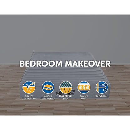 Contour Encased Coil Double Mattress – Hybrid Support with CertiPUR-US Certified Foam Comfort Layers