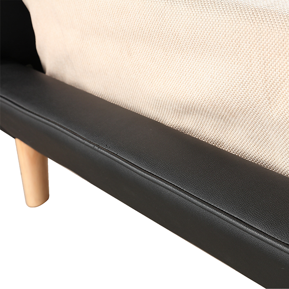 King PU Leather Deluxe Bed Frame Black - 183×203cm