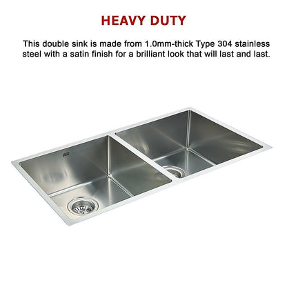 865X440Mm Stainless Steel Kitchen Sink With Waste