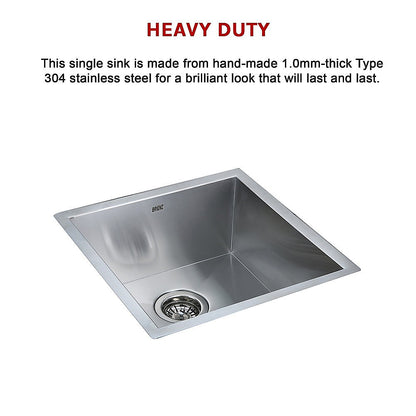 440X440Mm Stainless Steel Laundry Sink With Waste