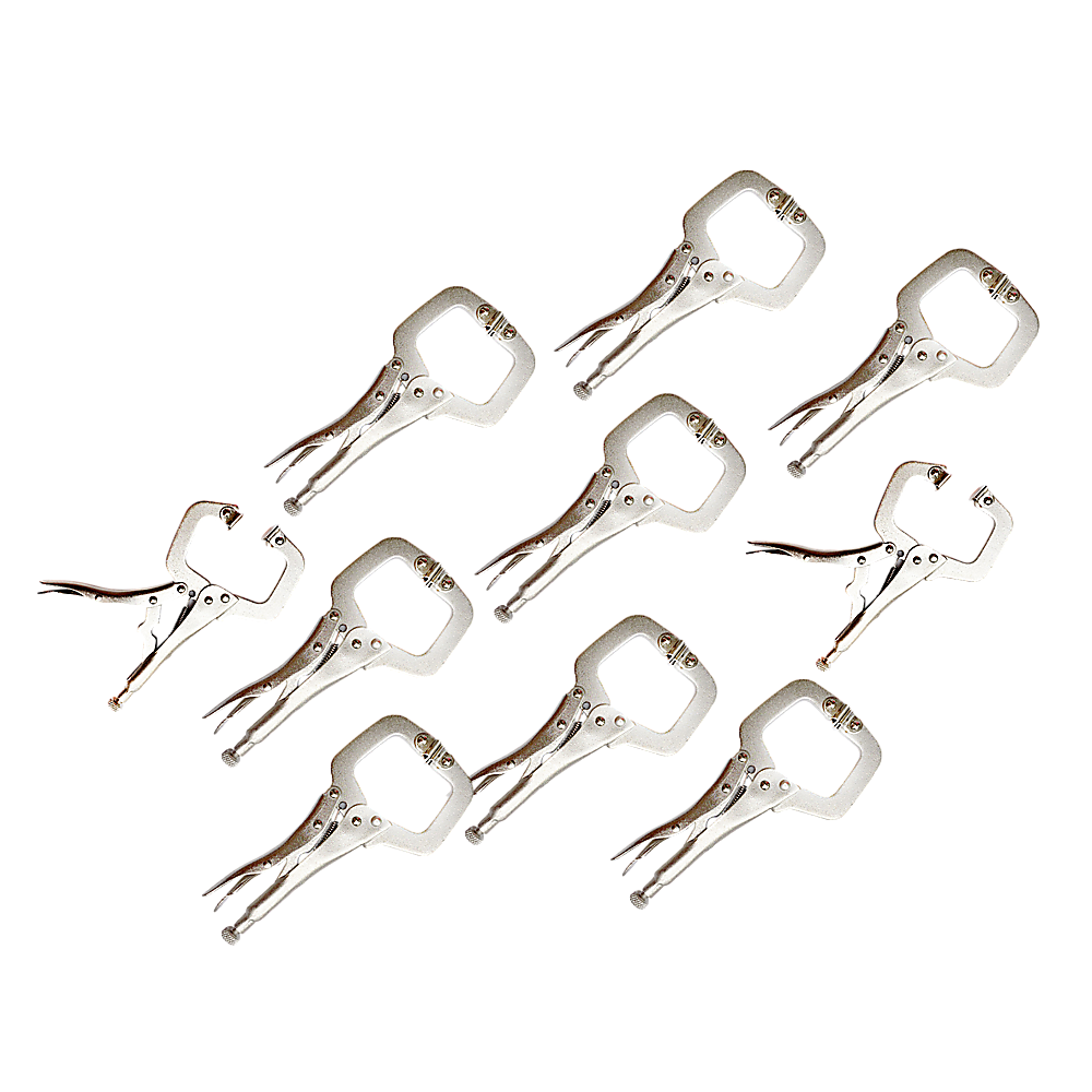 10Pc Heavy Duty Steel C-Clamps 6" Mig Welding Locking Plier