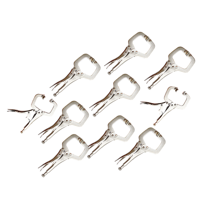 10Pc Heavy Duty Steel C-Clamps 6" Mig Welding Locking Plier
