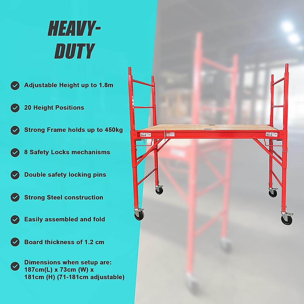 Mobile Safety High Scaffold / Ladder Tool -450Kg