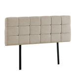 Regal Linen Fabric Queen Bed Deluxe Headboard - Beige