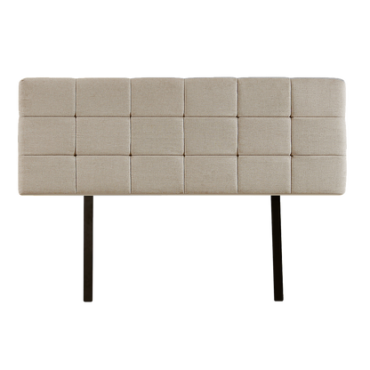 Regal Linen Fabric Queen Bed Deluxe Headboard - Beige