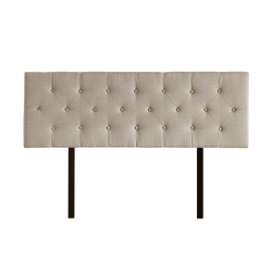 Linen Fabric Queen Bed Deluxe Headboard Bedhead - Beige