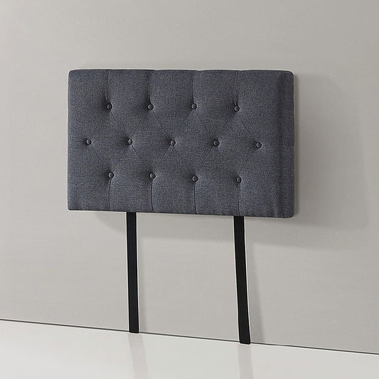 Modern Linen Fabric Single Bed Deluxe Headboard - Grey