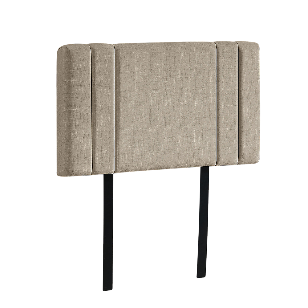 Classic Linen Fabric Single Bed Deluxe Headboard - Beige