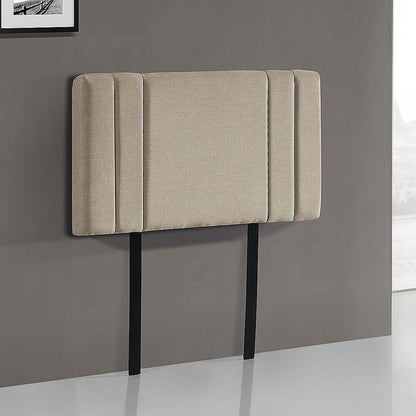 Classic Linen Fabric Single Bed Deluxe Headboard - Beige