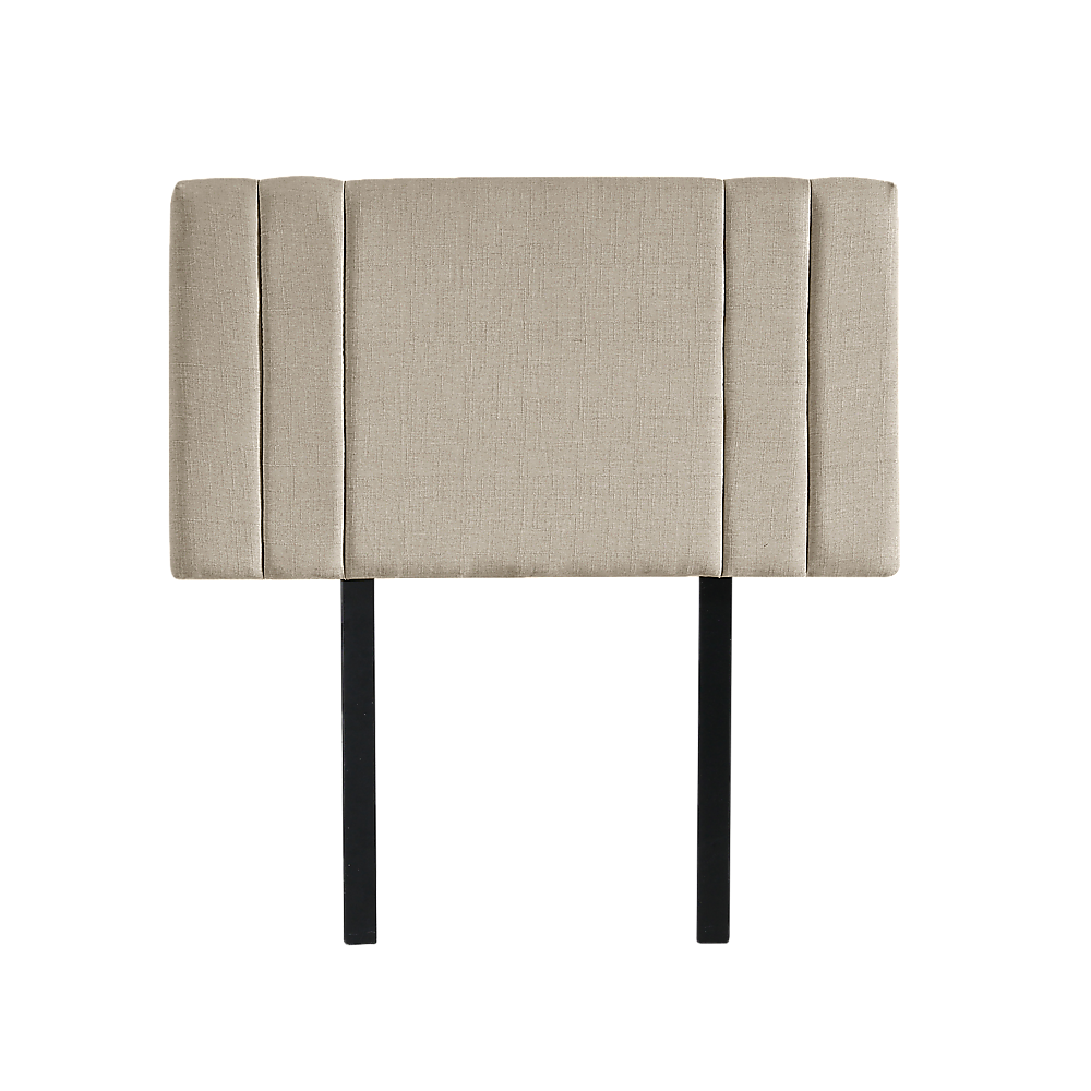 Classic Linen Fabric Single Bed Deluxe Headboard - Beige