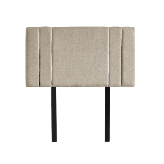 Classic Linen Fabric Single Bed Deluxe Headboard - Beige