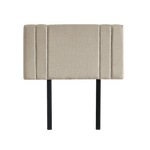 Classic Linen Fabric Single Bed Deluxe Headboard - Beige