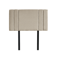 Classic Linen Fabric Single Bed Deluxe Headboard - Beige