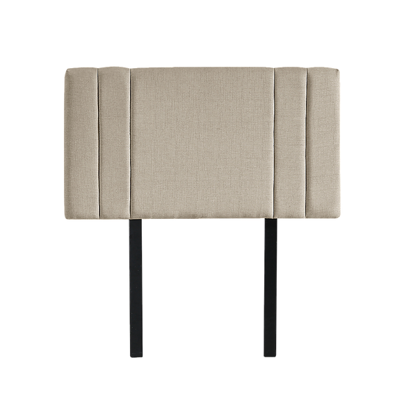  Linen Fabric Single Bed Deluxe Headboard Bedhead - Beige