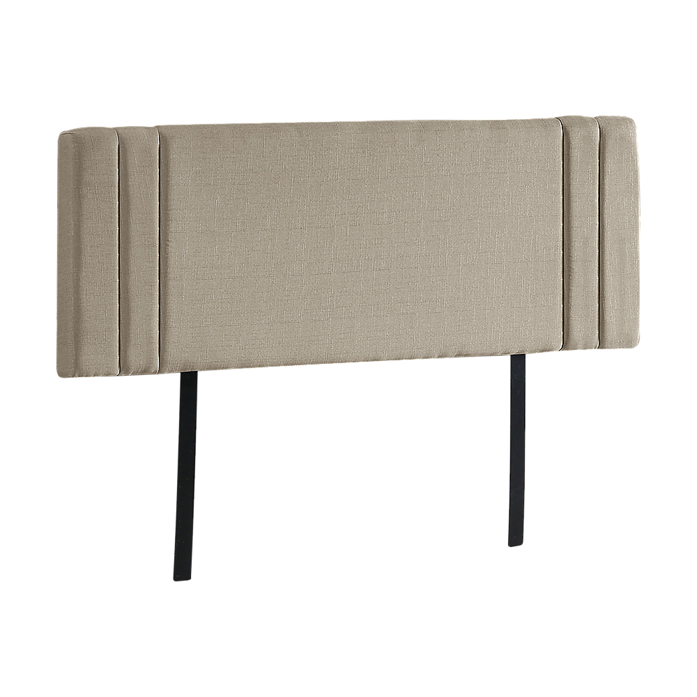 Sophisticated Linen Fabric Double Bed Deluxe Headboard - Beige