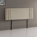 Sophisticated Linen Fabric Double Bed Deluxe Headboard - Beige