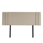 Sophisticated Linen Fabric Double Bed Deluxe Headboard - Beige