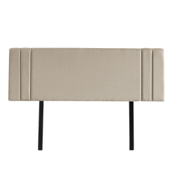 Sophisticated Linen Fabric Double Bed Deluxe Headboard - Beige